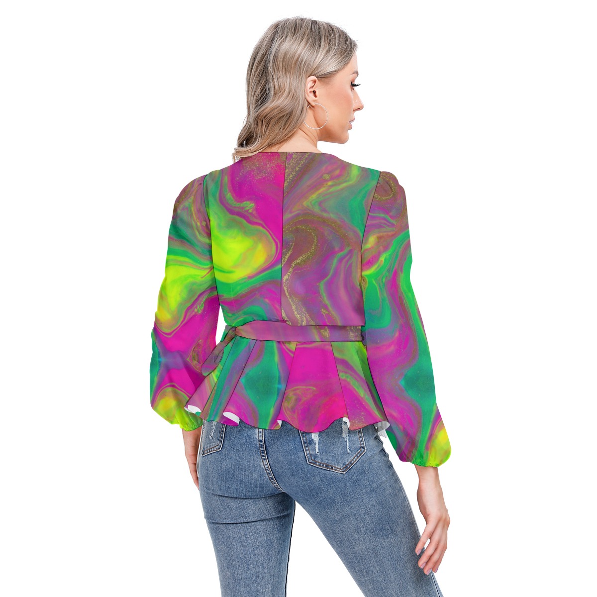 All-Over Print Women's Long Sleeve Shirt - Image 4