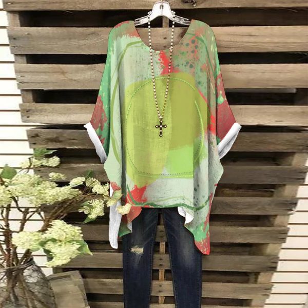 All-Over Print Women's Bat Sleeve Shirt