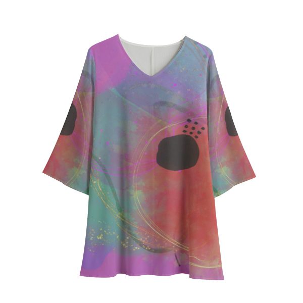 All-Over Print Women's V-Neck Dress