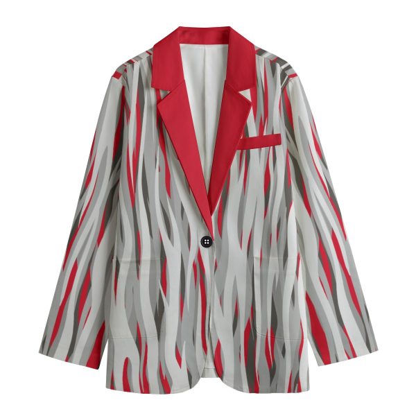 All-Over Print Women's Leisure Blazer | 245GSM Cotton