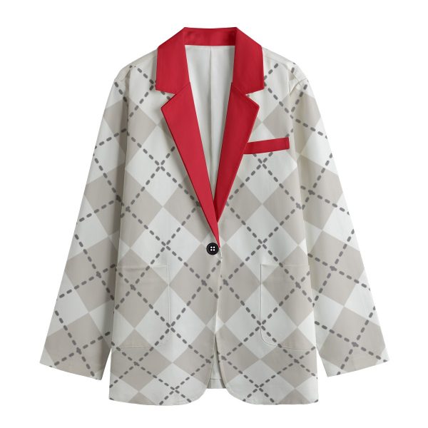 All-Over Print Women's Leisure Blazer | 245GSM Cotton