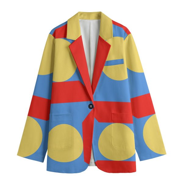 All-Over Print Women's Leisure Blazer | 245GSM Cotton