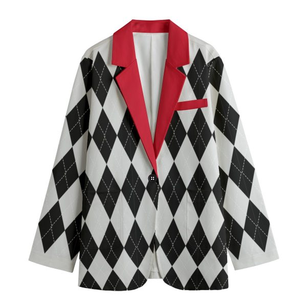 All-Over Print Women's Leisure Blazer | 245GSM Cotton