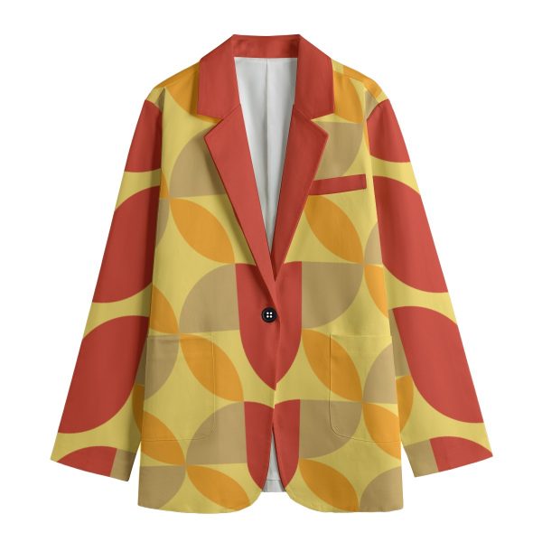 All-Over Print Women's Leisure Blazer | 245GSM Cotton