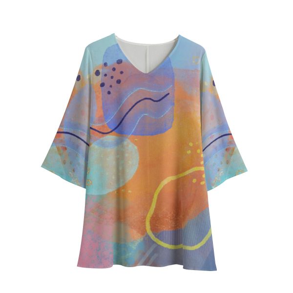 All-Over Print Women's V-Neck Dress