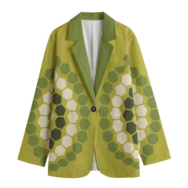 All-Over Print Women's Leisure Blazer | 245GSM Cotton