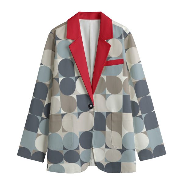 All-Over Print Women's Leisure Blazer | 245GSM Cotton