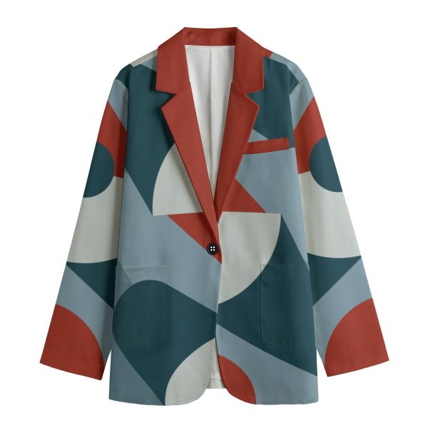 All-Over Print Women's Leisure Blazer | 245GSM Cotton