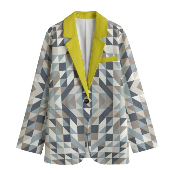 All-Over Print Women's Leisure Blazer | 245GSM Cotton