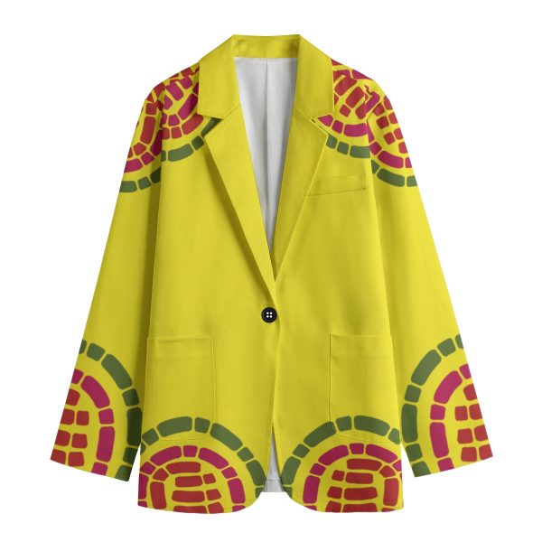All-Over Print Women's Leisure Blazer | 245GSM Cotton