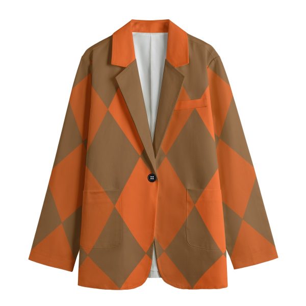 All-Over Print Women's Leisure Blazer | 245GSM Cotton