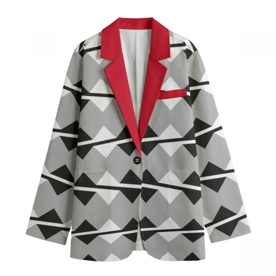 All-Over Print Women's Leisure Blazer | 245GSM Cotton