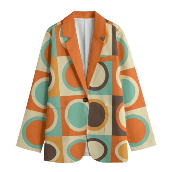 All-Over Print Women's Leisure Blazer | 245GSM Cotton