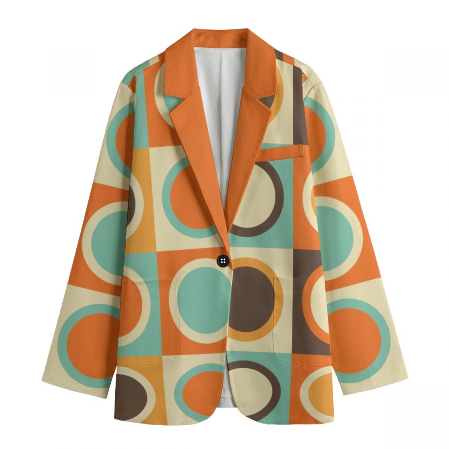 All-Over Print Women's Leisure Blazer | 245GSM Cotton