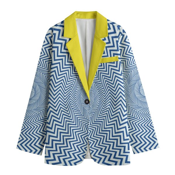 All-Over Print Women's Leisure Blazer | 245GSM Cotton