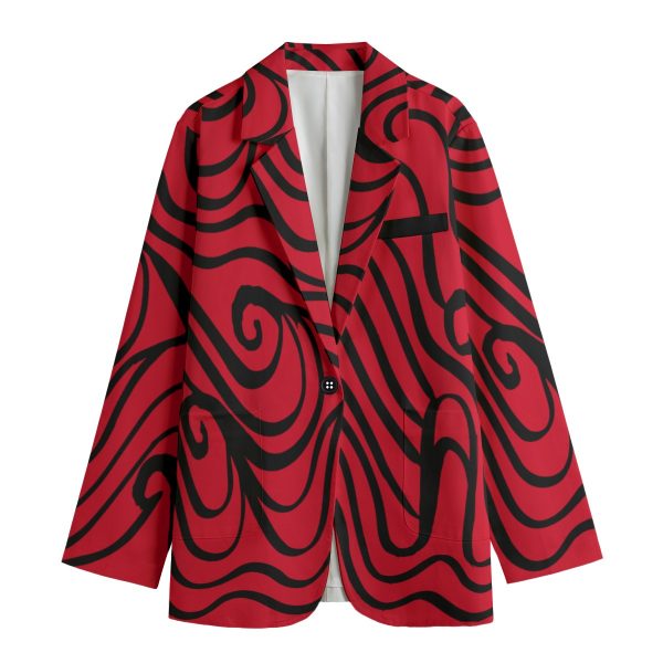All-Over Print Women's Leisure Blazer | 245GSM Cotton