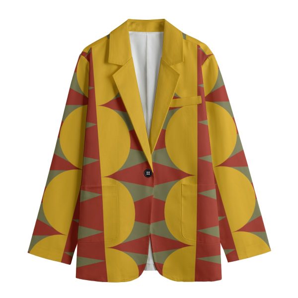 All-Over Print Women's Leisure Blazer | 245GSM Cotton