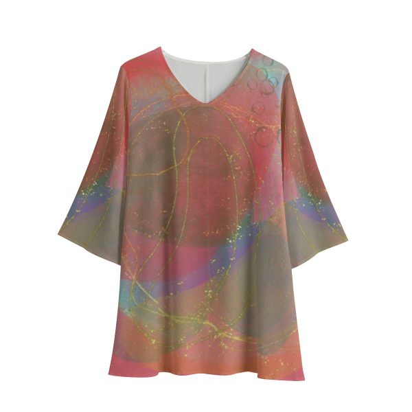 All-Over Print Women's V-Neck Dress