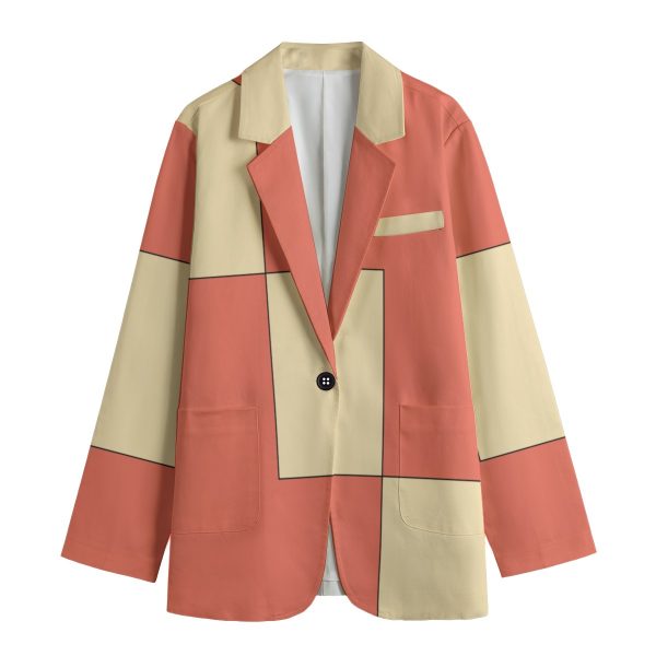 All-Over Print Women's Leisure Blazer | 245GSM Cotton