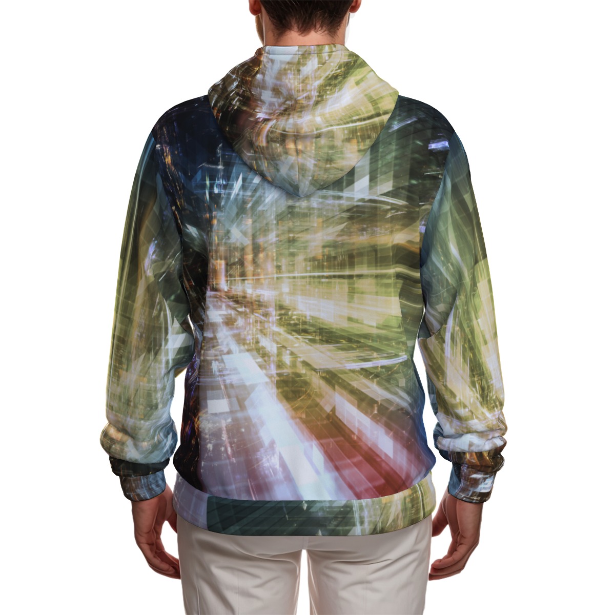 All-Over Print Zip Up Hoodie With Pocket - Image 4