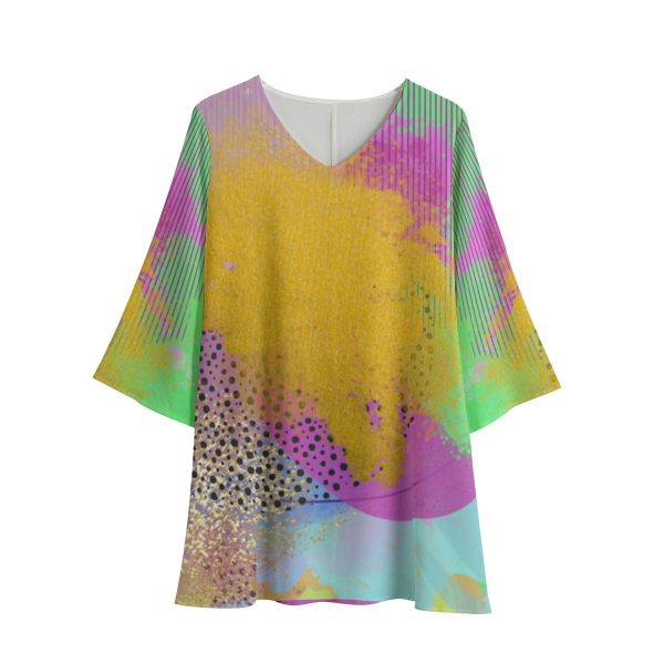 All-Over Print Women's V-Neck Dress