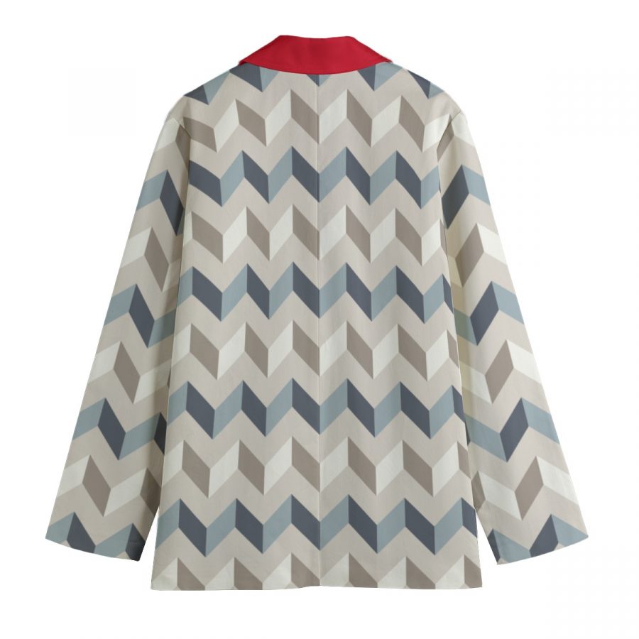All-Over Print Women's Leisure Blazer | 245GSM Cotton - Image 2