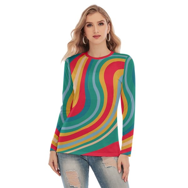 All-Over Print Women's Side Split Long T-shirt