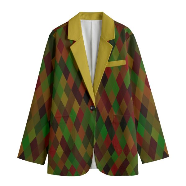 All-Over Print Women's Leisure Blazer | 245GSM Cotton