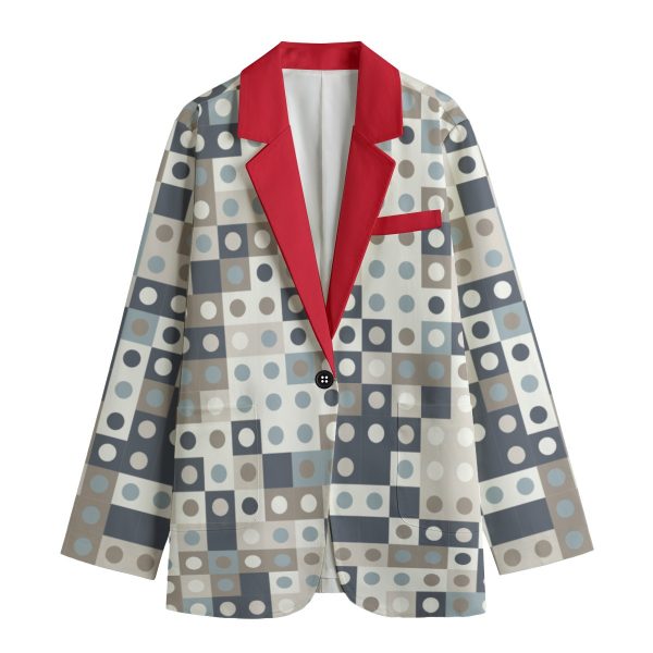 All-Over Print Women's Leisure Blazer | 245GSM Cotton