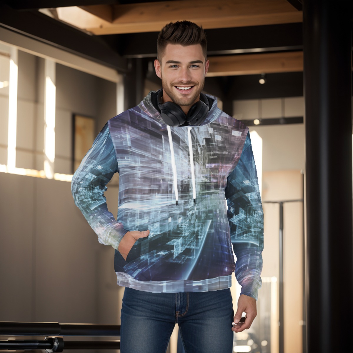 All-Over Print Men's Pullover Hoodie