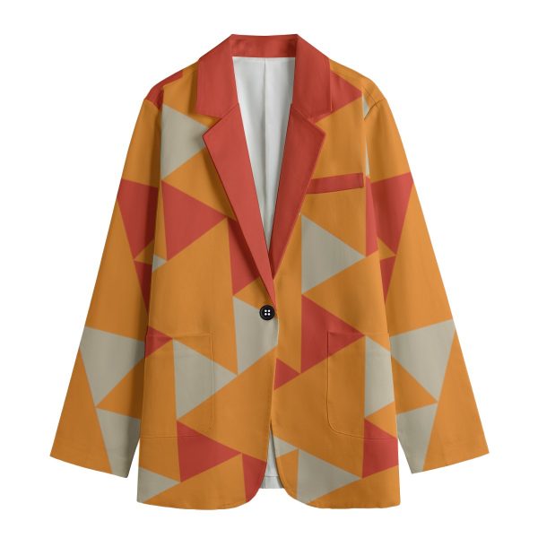 All-Over Print Women's Leisure Blazer | 245GSM Cotton