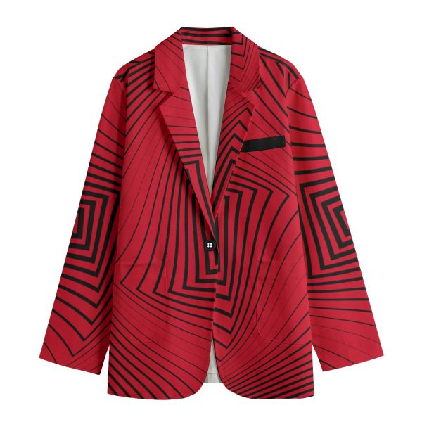 All-Over Print Women's Leisure Blazer | 245GSM Cotton