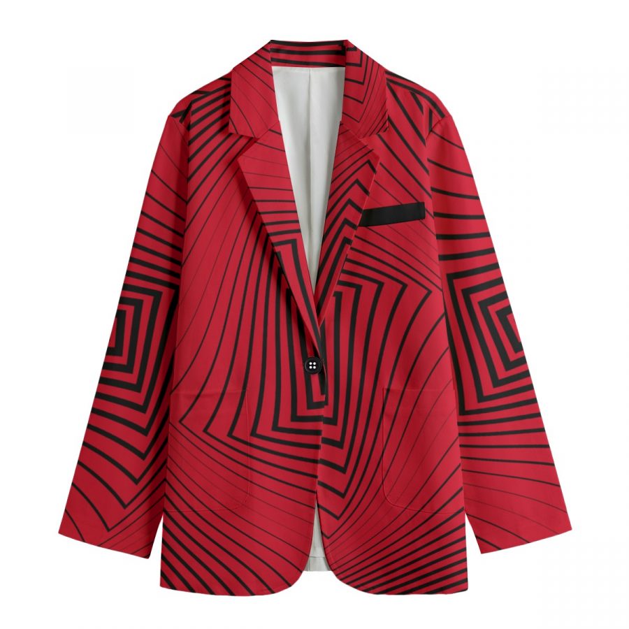 All-Over Print Women's Leisure Blazer | 245GSM Cotton