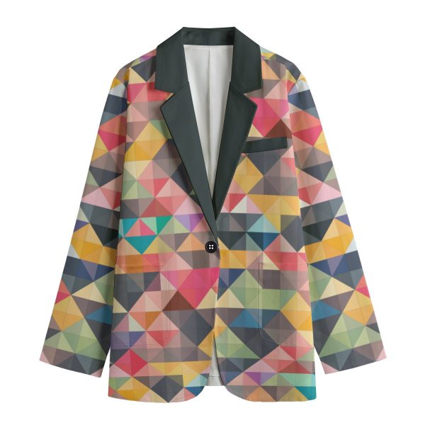 All-Over Print Women's Leisure Blazer | 245GSM Cotton