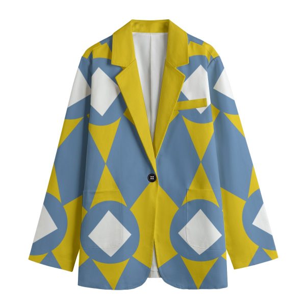 All-Over Print Women's Leisure Blazer | 245GSM Cotton