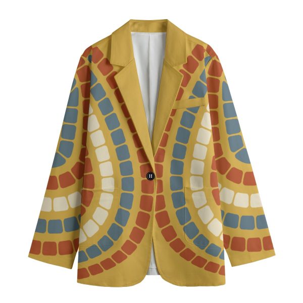 All-Over Print Women's Leisure Blazer | 245GSM Cotton