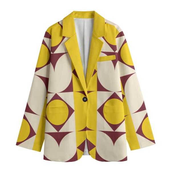 All-Over Print Women's Leisure Blazer | 245GSM Cotton