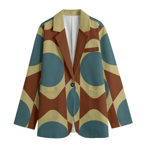 All-Over Print Women's Leisure Blazer | 245GSM Cotton