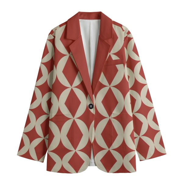 All-Over Print Women's Leisure Blazer | 245GSM Cotton