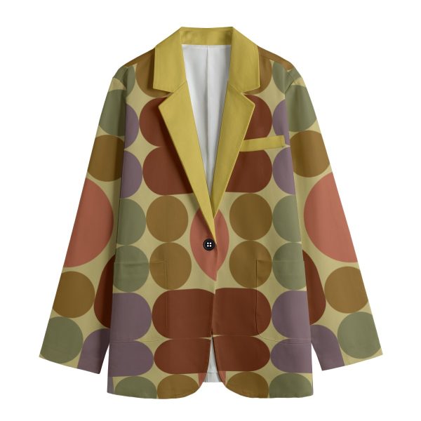 All-Over Print Women's Leisure Blazer | 245GSM Cotton