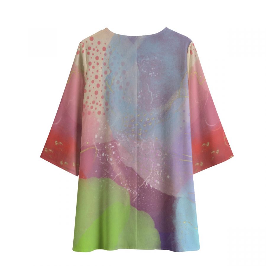 All-Over Print Women's V-Neck Dress - Image 2
