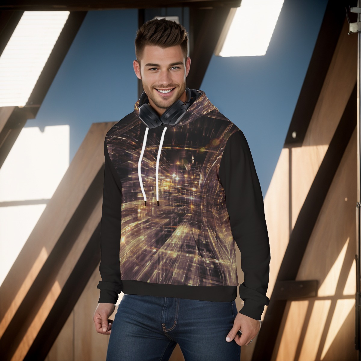All-Over Print Men's Pullover Hoodie - Image 3