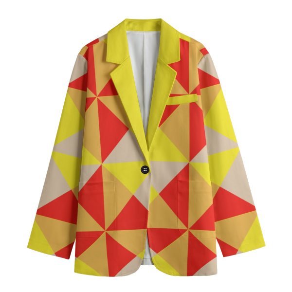 All-Over Print Women's Leisure Blazer | 245GSM Cotton