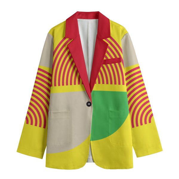 All-Over Print Women's Leisure Blazer | 245GSM Cotton