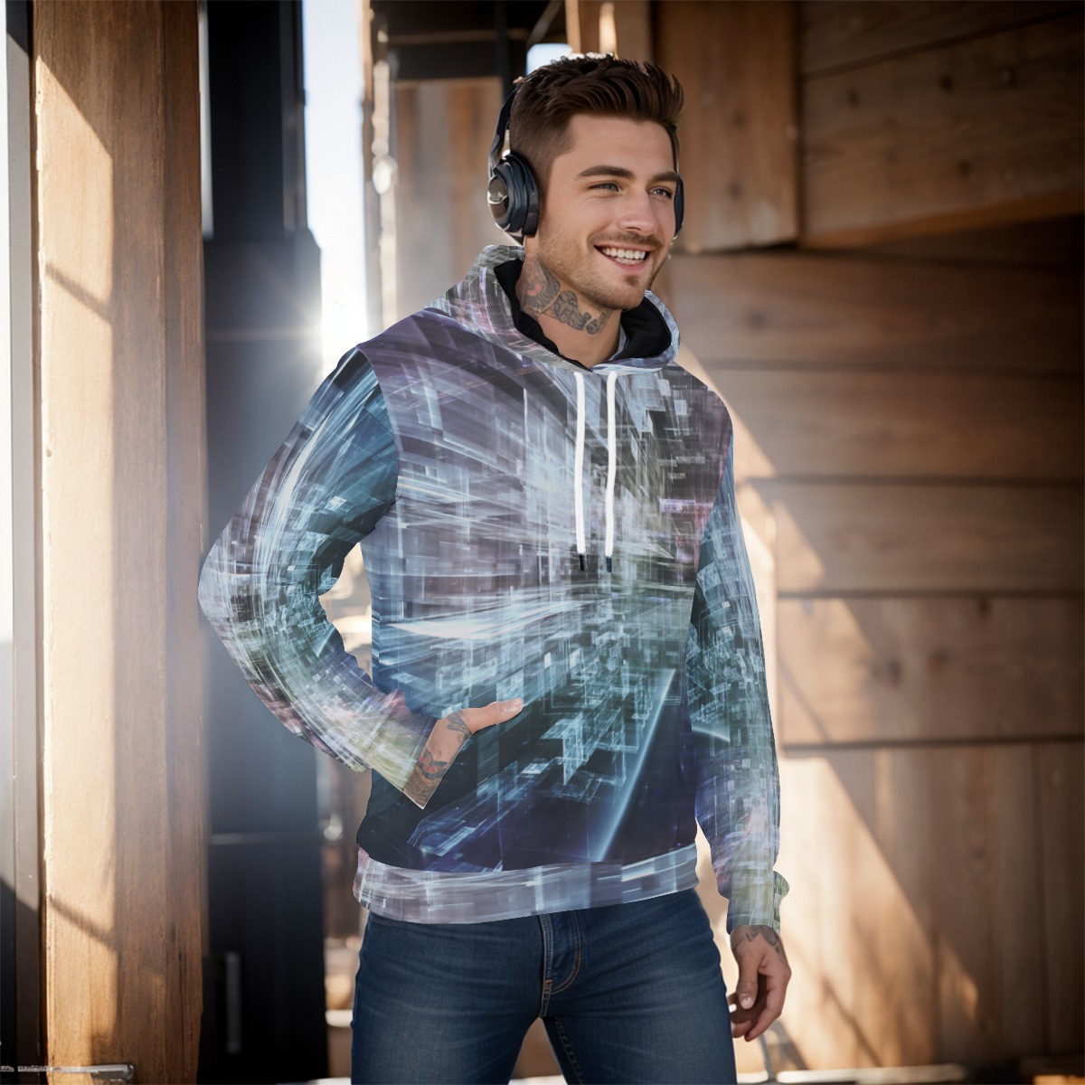 All-Over Print Men's Pullover Hoodie - Image 2