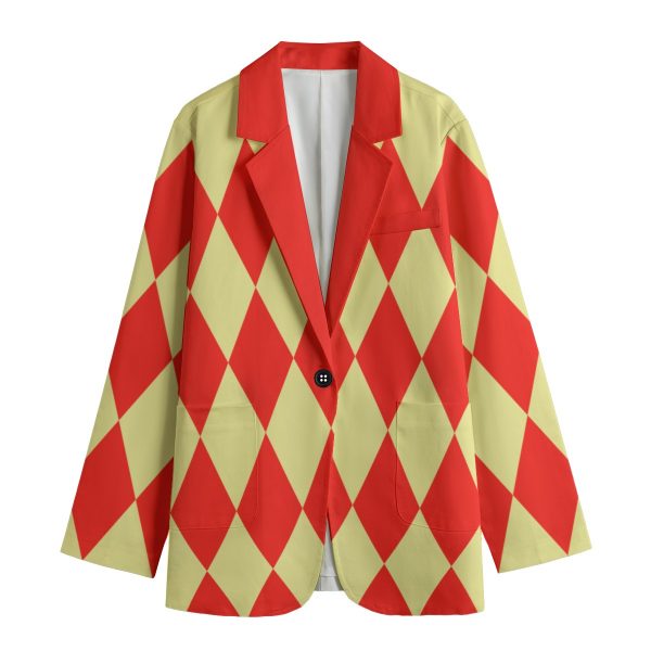 All-Over Print Women's Leisure Blazer | 245GSM Cotton