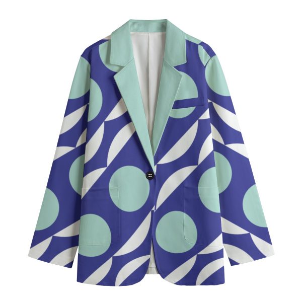 All-Over Print Women's Leisure Blazer | 245GSM Cotton