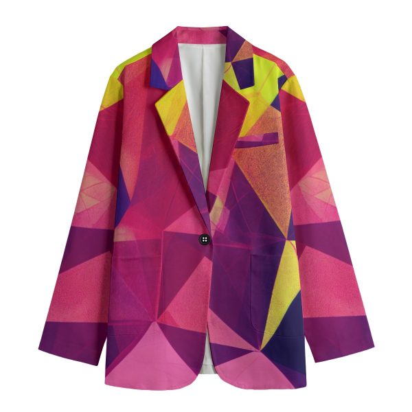 All-Over Print Women's Leisure Blazer | 245GSM Cotton