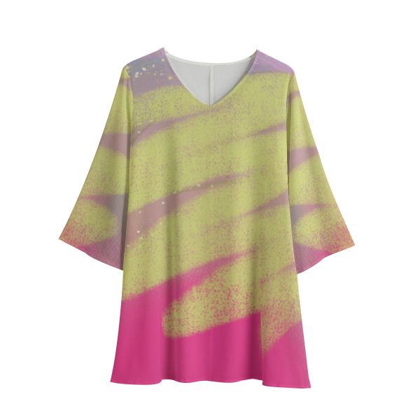 All-Over Print Women's V-Neck Dress