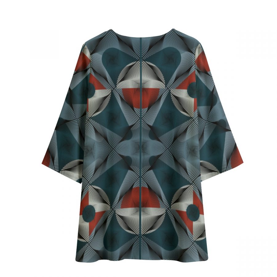 All-Over Print Women's V-Neck Dress - Image 2